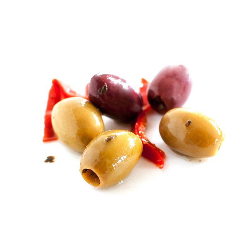 Sicilian-Mixed-Hot.jpg Hot Sicilian Mixed Olives in Oil - Image 1
